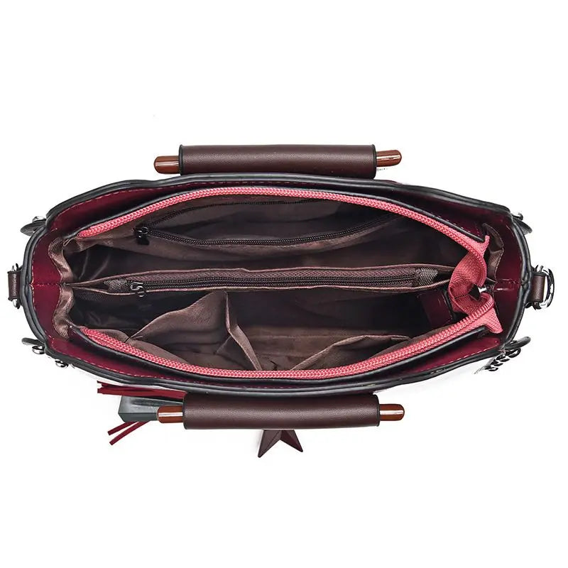 Vintage Tassel Messenger Bag Female Ladies Shoulder Bag Women PU Leather Handbag