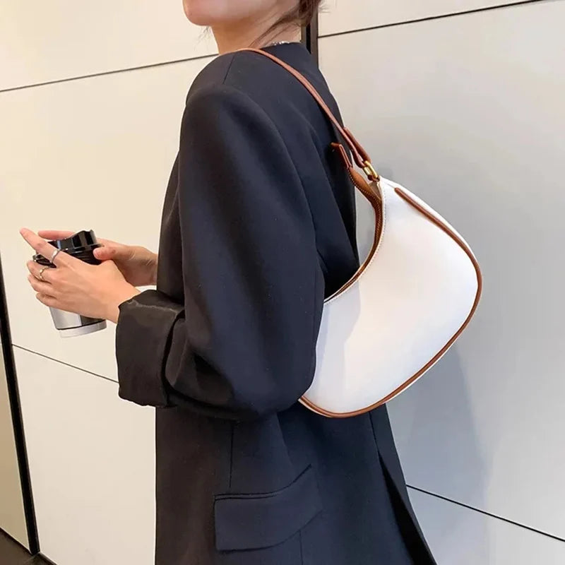 Vintage Saddle Shaped Underarm Shoulder Bags For Women
