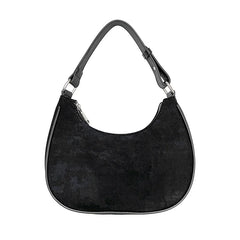 Vintage Scrub PU Leather Small Suede Shoulder Bags For Women