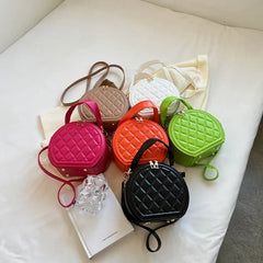 Vintage Small Round Shoulder Bag for Women