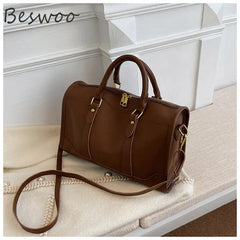 Vintage Shoulder Bag Women Large Capacity Travel Bag Business Trip Crossbody Bag
