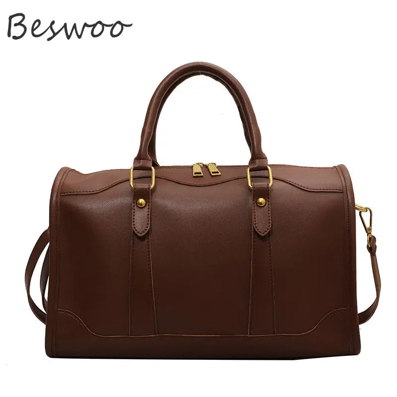 Vintage Shoulder Bag Women Large Capacity Travel Bag Business Trip Crossbody Bag