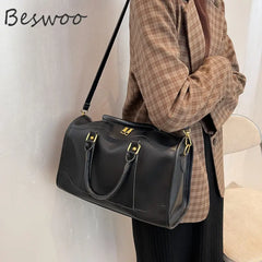 Vintage Shoulder Bag Women Large Capacity Travel Bag Business Trip Crossbody Bag