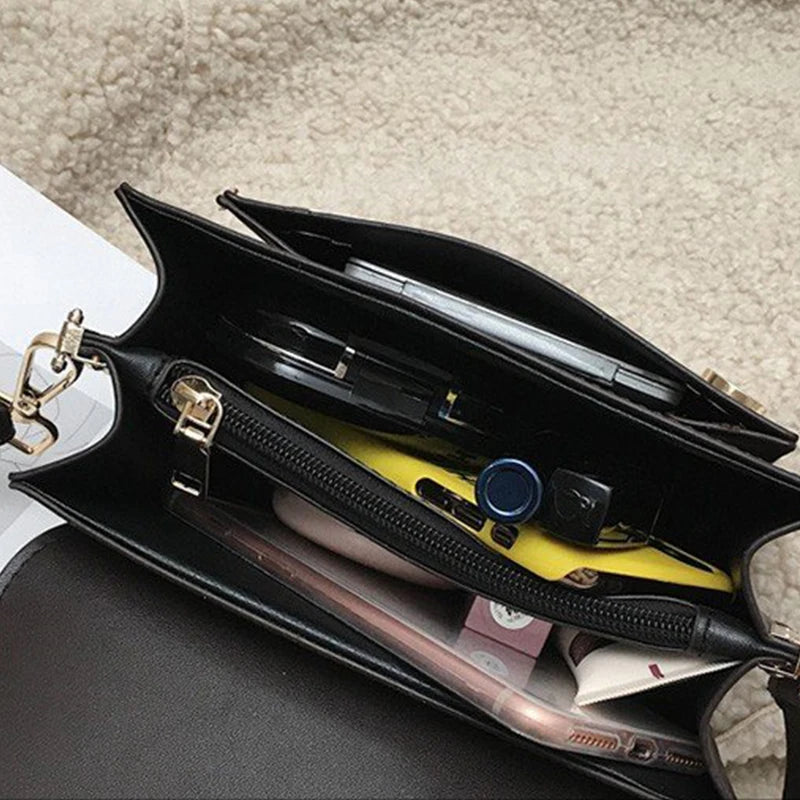 Vintage Crossbody Bag for Woman - PU Leather Bags