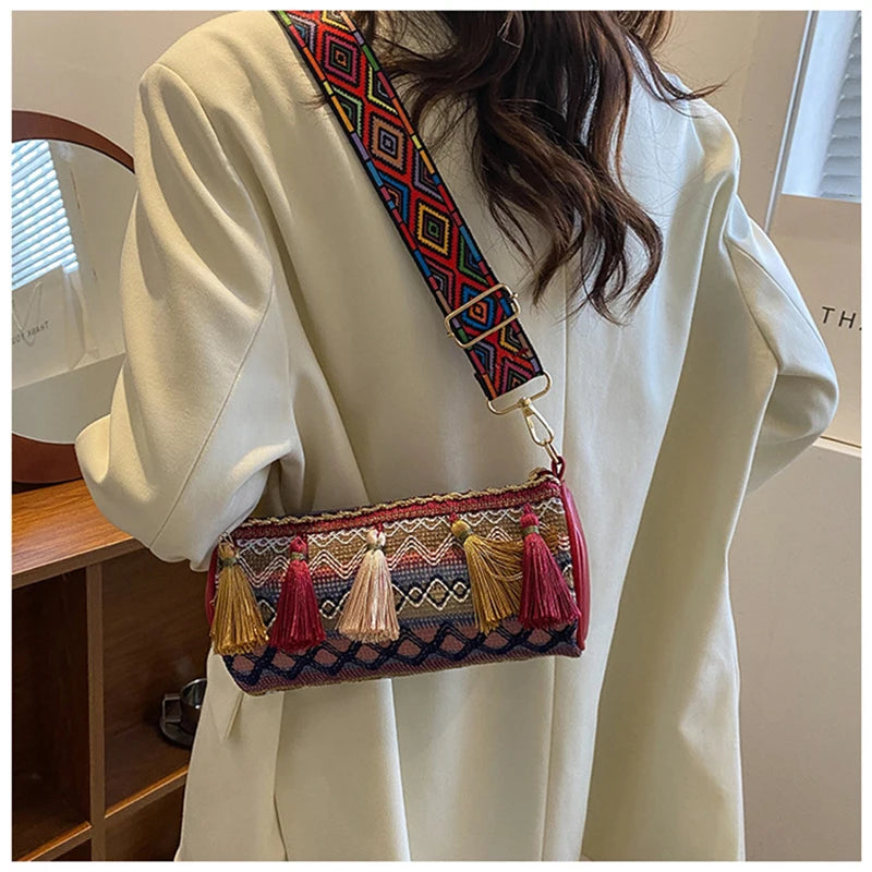 Vintage Shoulder Bags for Women Crossbody Bag Purse Lady Barrel