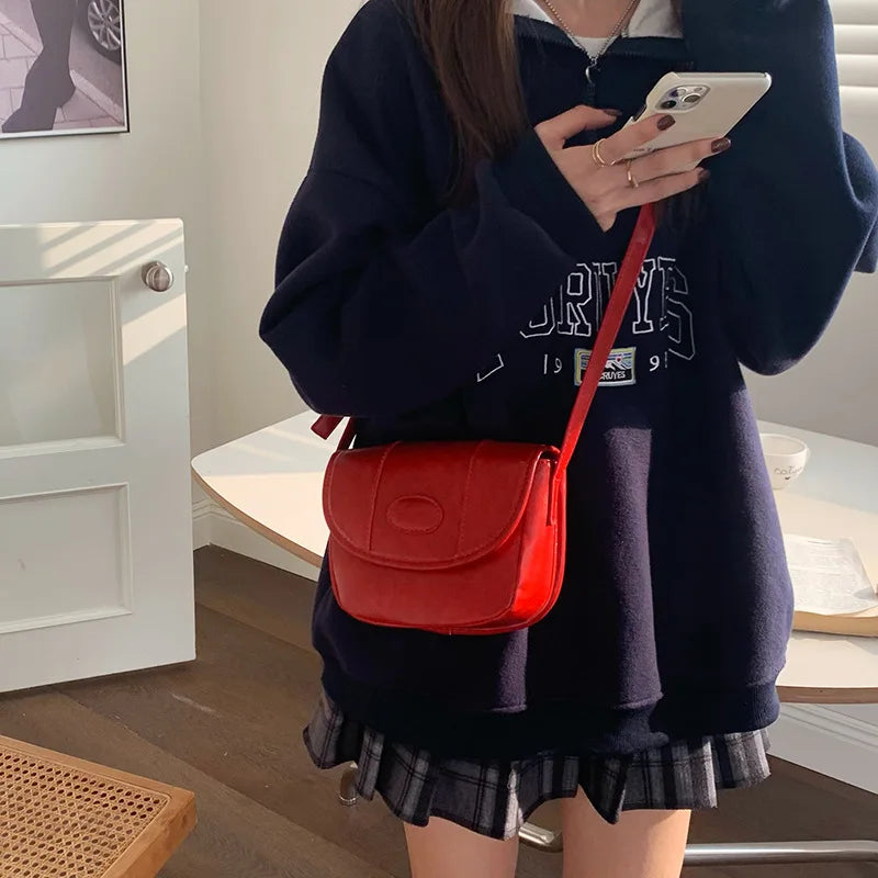 Vintage Crossbody Bag for Women PU Leather Messenger