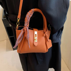 Vintage Silk Scarf Shoulder Bag for Women Totes Ladies Crossbody Bag Purse