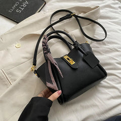 Vintage Silk Scarf Shoulder Bag for Women Totes Ladies Crossbody Bag Purse