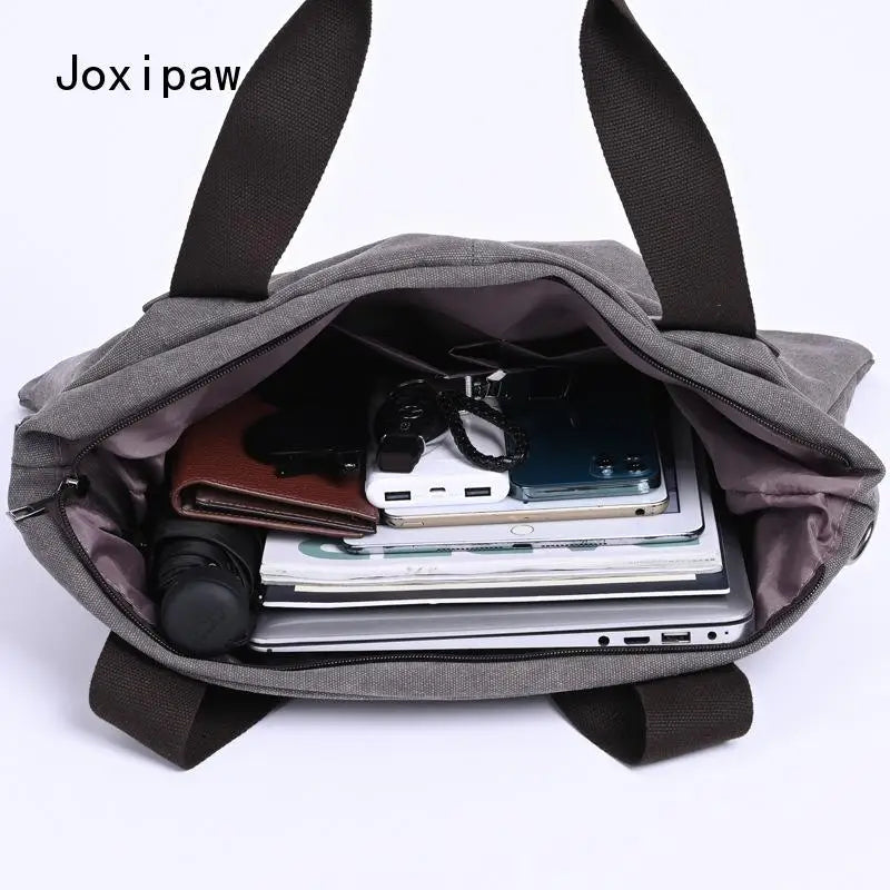 Vintage Canvas Large Capacity Handbag for Women