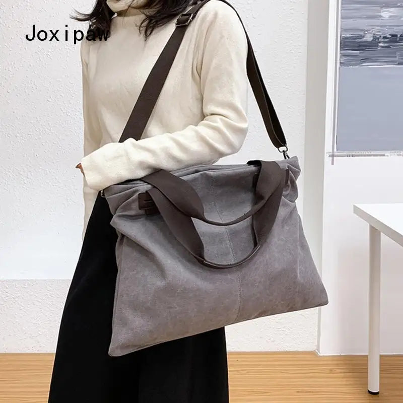 Vintage Canvas Large Capacity Handbag for Women