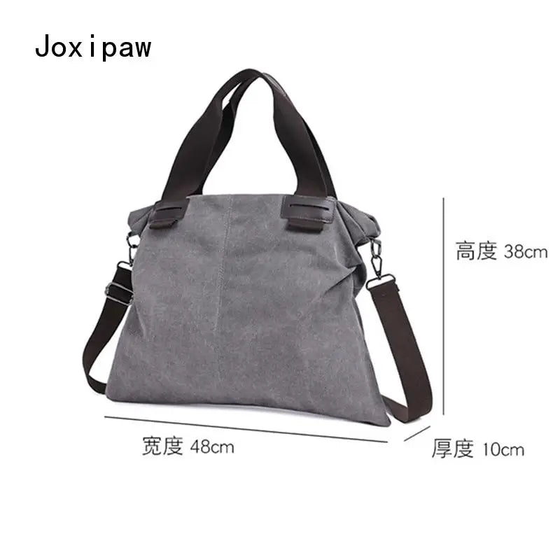 Vintage Canvas Large Capacity Handbag for Women