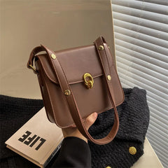 Vintage Small Leather Crossbody Bag for Women