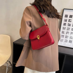Vintage Small Leather Crossbody Bag for Women