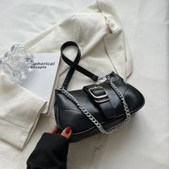 Vintage Leather Crossbody Bags for Women Chain Handbags and Purses