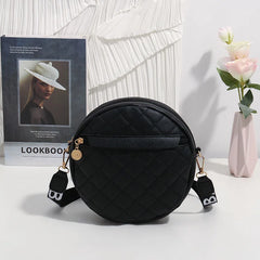 Vintage Small Round Handbag Women Embroidered Shoulder Bag