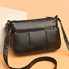 Vintage Soft Leather Ladies Crossbody Messenger Bag