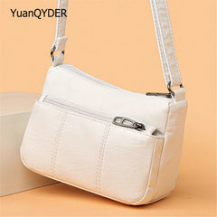 Vintage Soft Leather Ladies Crossbody Messenger Bag
