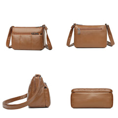 Vintage Soft Leather Ladies Crossbody Messenger Bag
