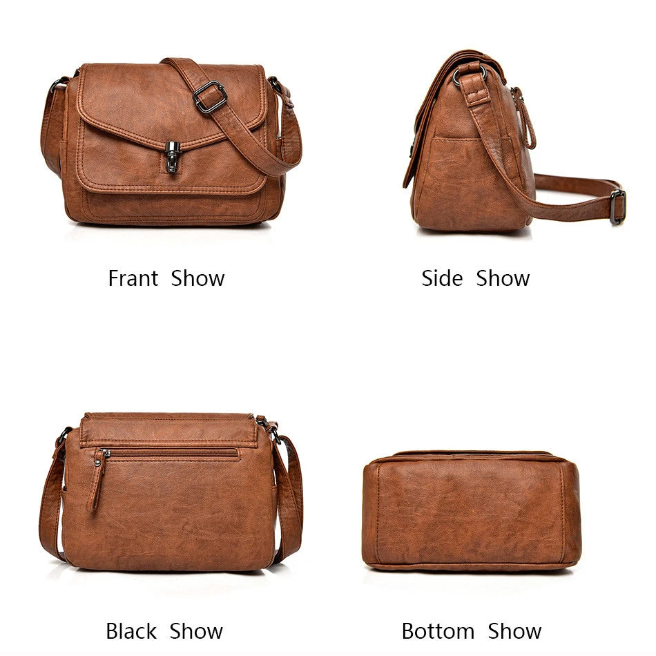 Vintage Soft Leather Women Shoulder Bags Handbags Women Bags