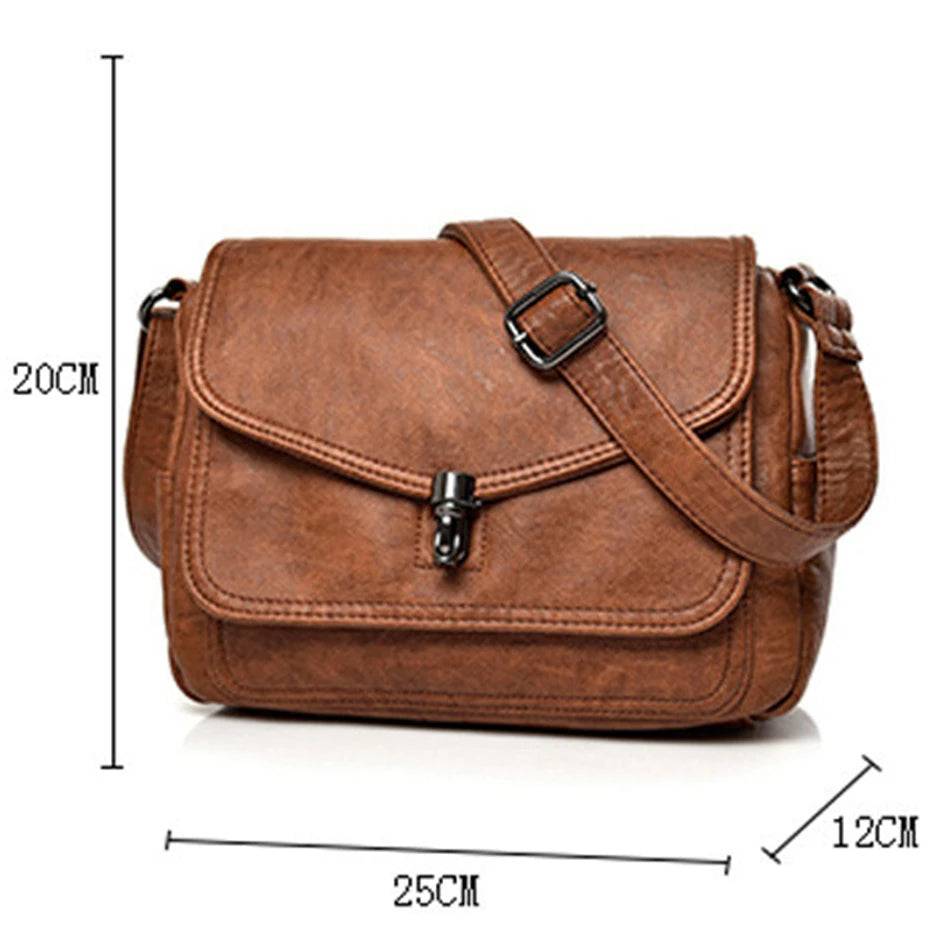 Vintage Soft Leather Women Shoulder Bags Handbags Women Bags