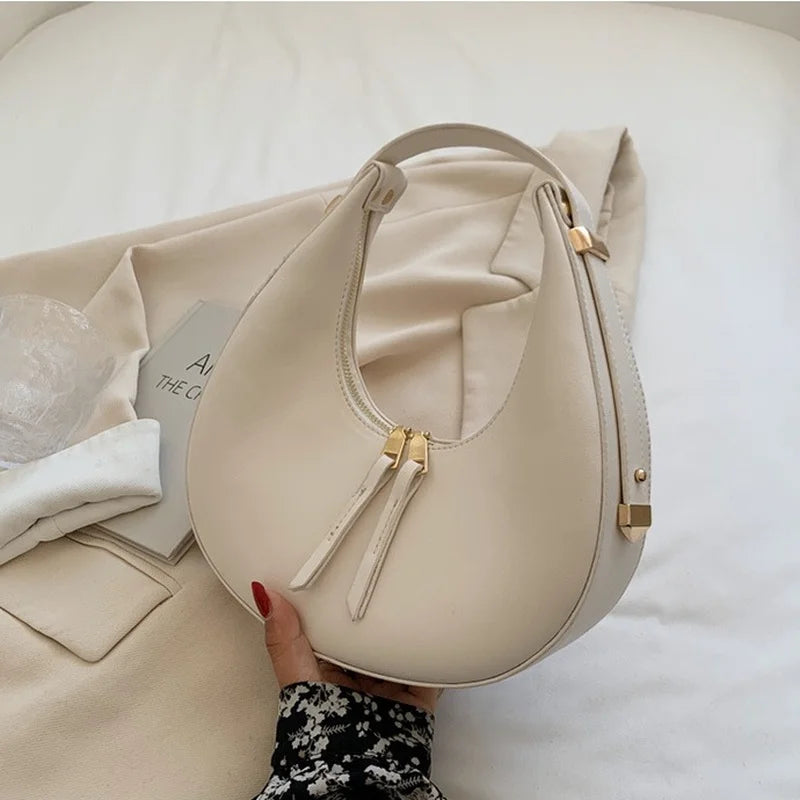Vintage PU Leather Shoulder Bags: Underarm Hobo Bag