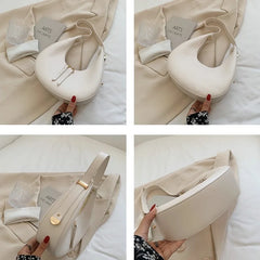 Vintage PU Leather Shoulder Bags: Underarm Hobo Bag