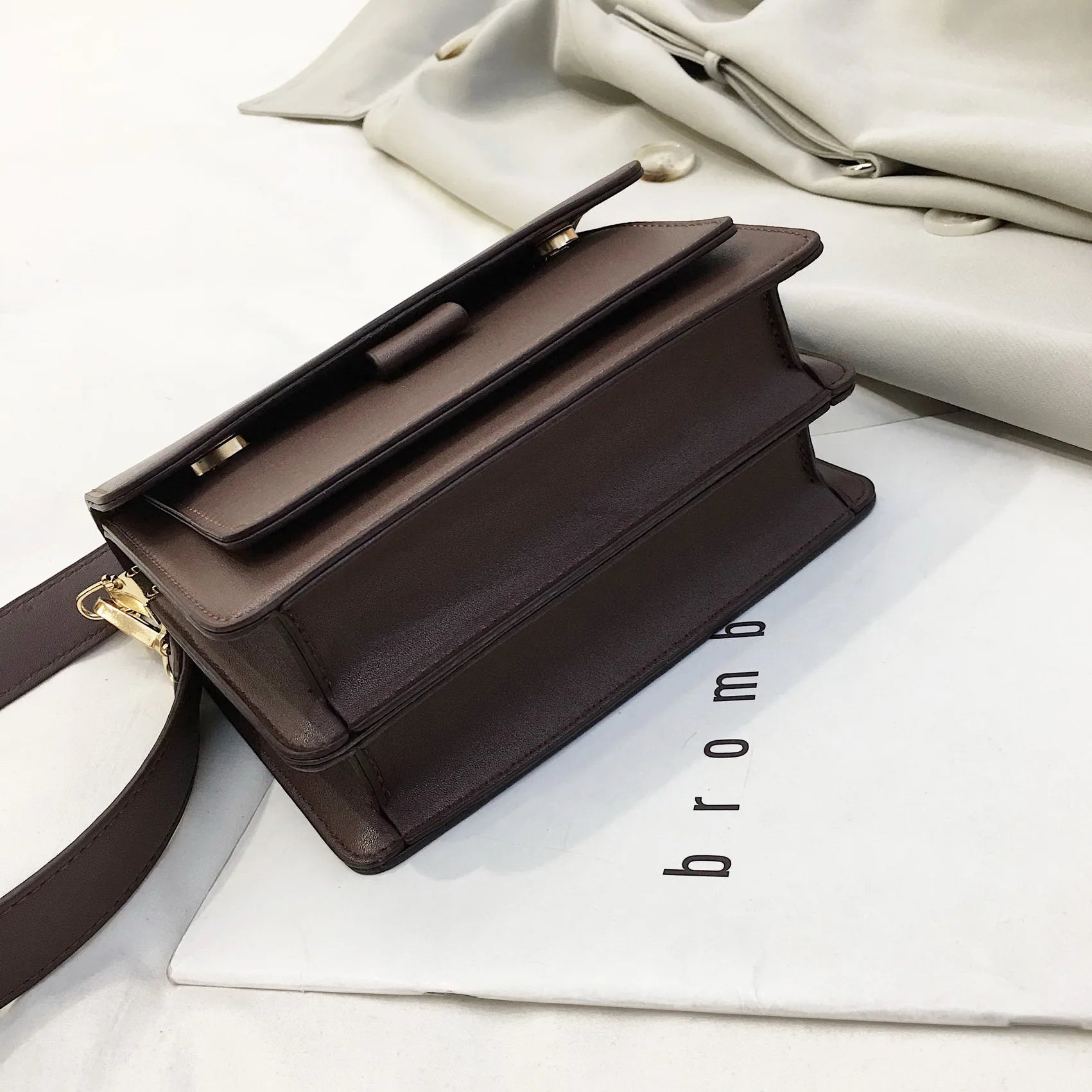Vintage Solid Women's Shoulder Bags Pu Leather Handbag Flap Crossbody Small