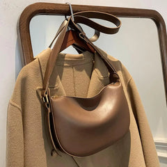 Vintage Square Crossbody Bag PU Leather Women's Handbag