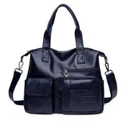 Vintage Style Shoulder Bag for Women PU Leather Big Casual Tote Handbag Women