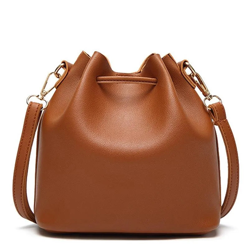 Vintage Tassel Crossbody Bucket Bag Woman Shoulder Handbag