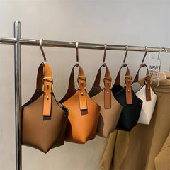 Vintage Tote Bucket Bag PU Leather Crossbody Shoulder Bags for Women