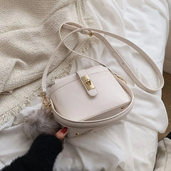 Vintage Bucket Bag Winter PU Leather Women Handbag