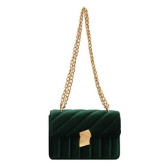 Vintage Velvet Leather Crossbody Shoulder Bag for Women Winter Tote Purse