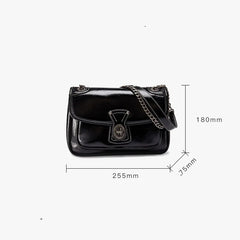 Vintage Leather Shoulder Bag Large Capacity Office Messenger Flap Bag