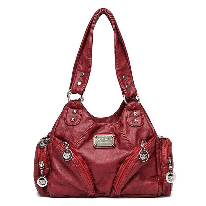 Vintage Women Shoulder Bags Top-Handle Crossbody Purses