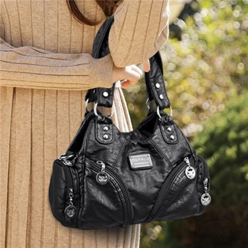 Vintage Women Shoulder Bags Top-Handle Crossbody Purses