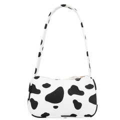 Vintage Women Canvas Butterfly Cow Print Casual Shoulder Bag