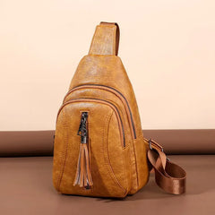Vintage Women Chest Packs PU Leather Crossbody Bags