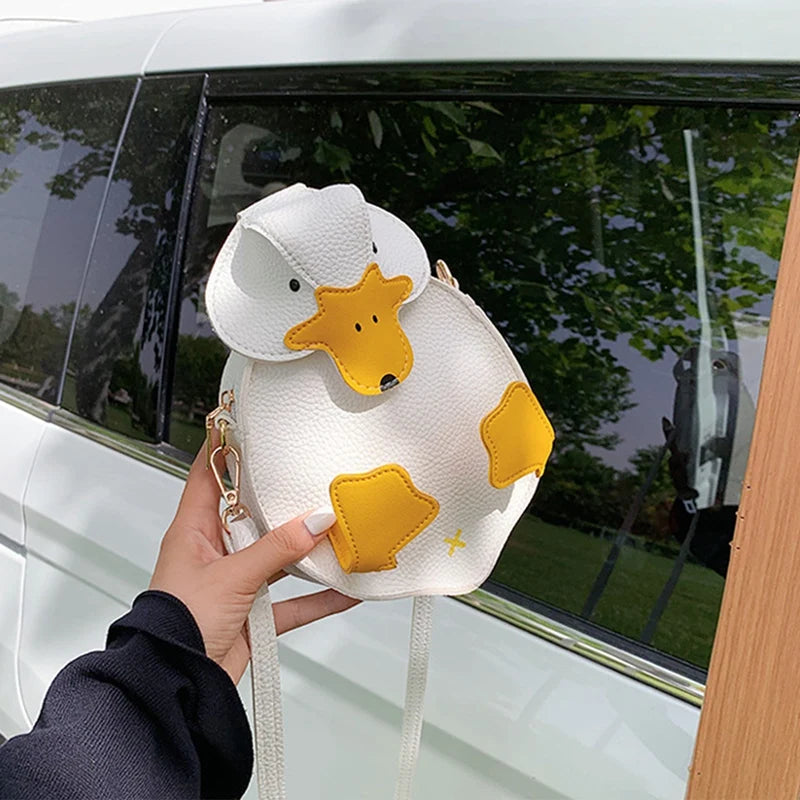 Vintage Duck Shape PU Leather Crossbody Bag