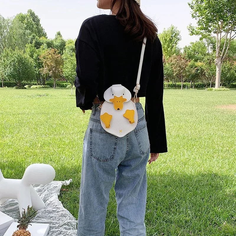 Vintage Duck Shape PU Leather Crossbody Bag