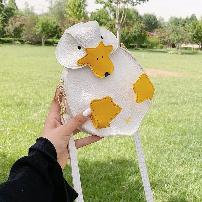 Vintage Duck Shape PU Leather Crossbody Bag