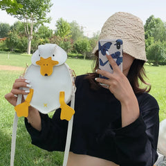 Vintage Duck Shape PU Leather Shoulder Crossbody Bag