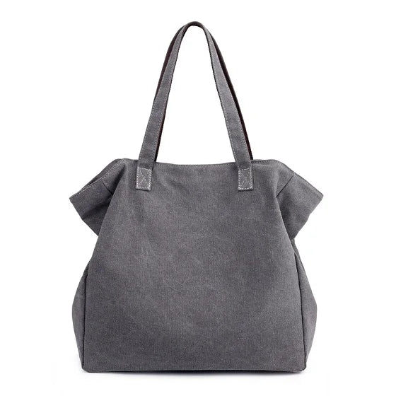 Vintage Canvas Tote Large Capacity Shoulder Bag for Women