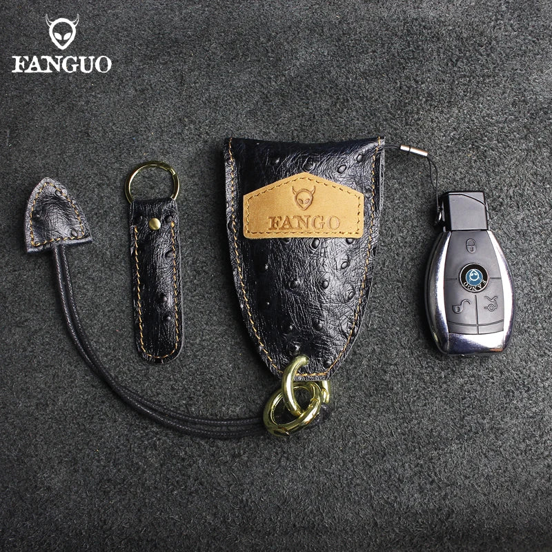 Vintage Women Key Wallet Leather Car Smart Key Holder Bag