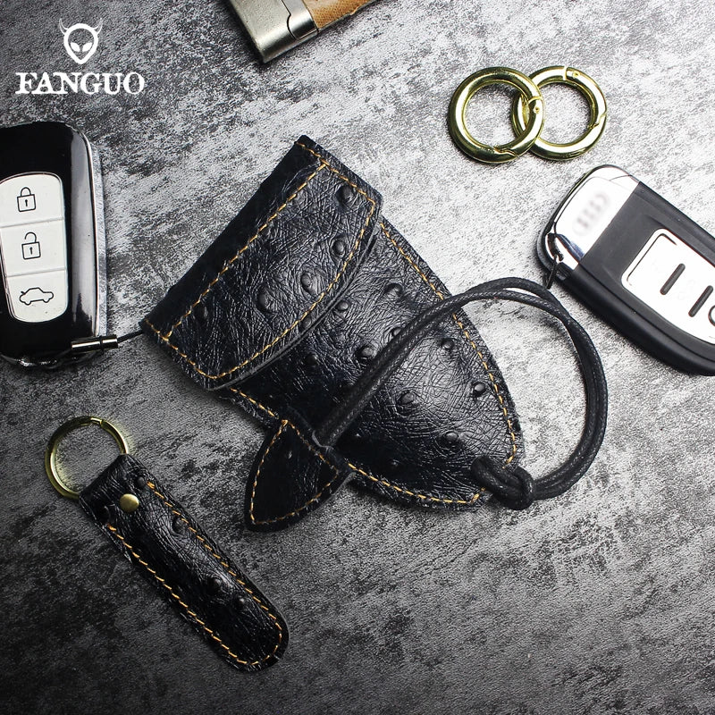 Vintage Women Key Wallet Leather Car Smart Key Holder Bag