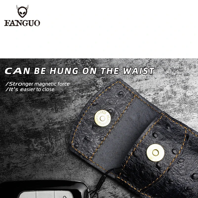 Vintage Women Key Wallet Leather Car Smart Key Holder Bag
