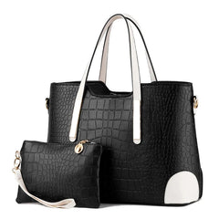Vintage Crocodile Pattern Women Messenger Bag Shoulder Handbag Wallet