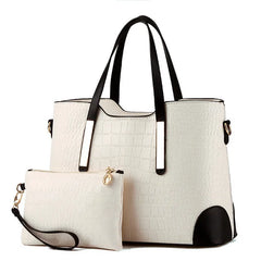 Vintage Crocodile Pattern Women Messenger Bag Shoulder Handbag Wallet