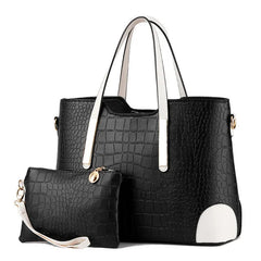 Vintage Crocodile Pattern Women Messenger Bag Shoulder Handbag Wallet