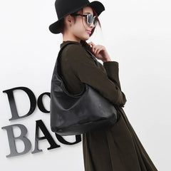 Vintage Women PU Leather Handbag Casual Rinestone Large Shoulder Bag